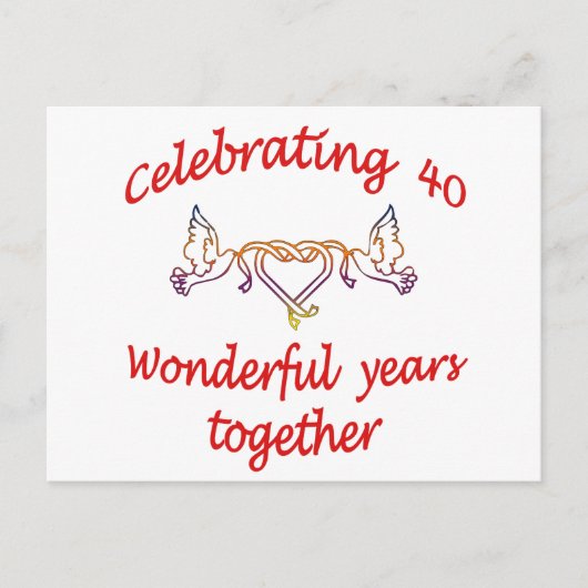 Carte Postale 40 ans de fête (Devant)