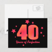 Carte Postale 40 ans de perfection (Devant / Derrière)
