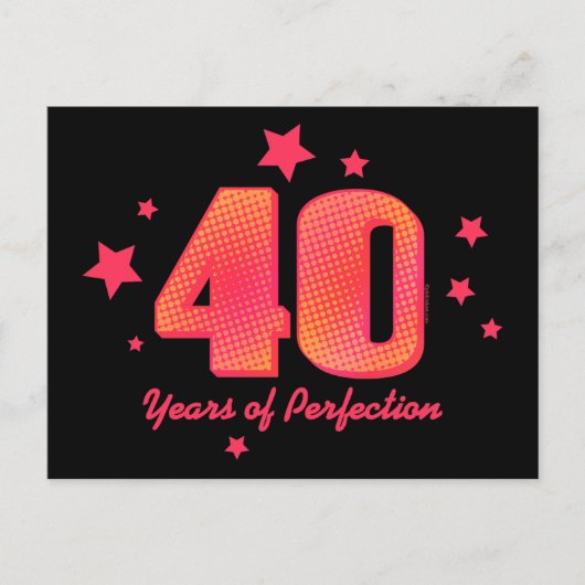 Carte Postale 40 ans de perfection (Devant)