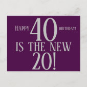 Carte Postale 40 ANS EST LE NOUVEAU 20 JOYEUX ANNIVERSAIRE Cool (Devant)