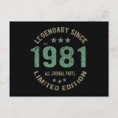 Carte Postale 40 ans Légende Anniversaire 40e anniversaire (Devant)