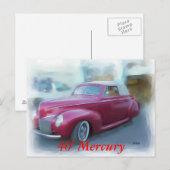 Carte Postale 40' de mercure (Devant / Derrière)