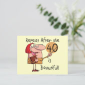 Carte Postale 40 est de beaux tee-shirts et cadeaux (Debout devant)