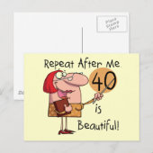 Carte Postale 40 est de beaux tee-shirts et cadeaux (Devant / Derrière)