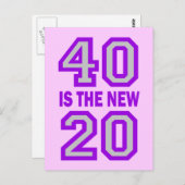 Carte Postale 40 est le nouveau 20 (Devant / Derrière)