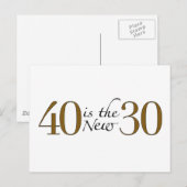Carte Postale 40 est le nouveau 30 (Devant / Derrière)