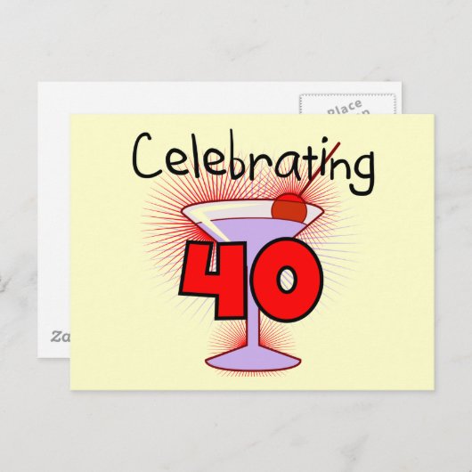 Carte Postale 40 t-shirts et cadeaux (Devant / Derrière)