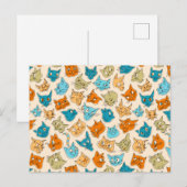 Carte Postale 40 visages de chat et une queue (Devant / Derrière)