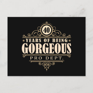 Carte Postale 40e anniversaire (40 ans d'être magnifique)