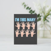 Carte Postale 40e anniversaire de cette façon Quarantième doigt  (Debout devant)