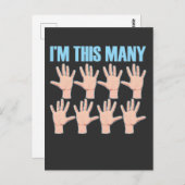 Carte Postale 40e anniversaire de cette façon Quarantième doigt  (Devant / Derrière)