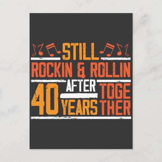 Carte Postale 40e anniversaire de mariage femme mari qui se bala (Devant)