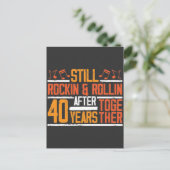 Carte Postale 40e anniversaire de mariage qui balance Femme Mari (Debout devant)