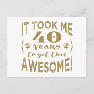 Carte Postale 40e anniversaire formidable