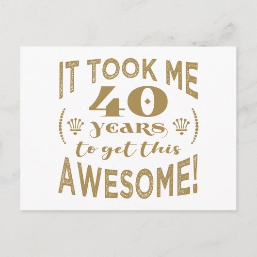 Carte Postale 40e anniversaire formidable (Devant)