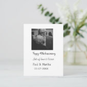 Carte Postale 40e anniversaire moderne joyeux ajouter nom date p (Debout devant)