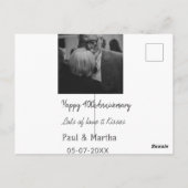 Carte Postale 40e anniversaire moderne joyeux ajouter nom date p (Dos)