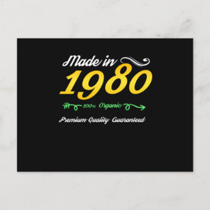 Carte Postale 40e anniversaire Né dans les années 80 1980 bébé 4