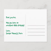 Carte Postale 40e anniversaire : Rayures roses et cœurs, Arc-en- (Dos)