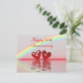 Carte Postale 40e Anniversary Ruby Hearts (Debout devant)