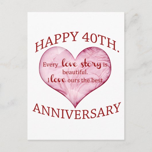 Carte Postale 40ème. Anniversaire (Devant)