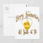 Carte Postale 40ème. Anniversaire (Devant / Derrière)