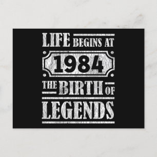 Carte Postale 41 Ans 1984 Naissance d'une Légende 41e Anniversai