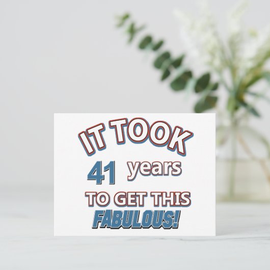 Carte Postale 41e année de conception (Debout devant)