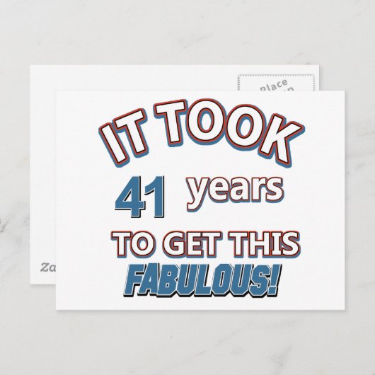 Carte Postale 41e année de conception (Devant / Derrière)