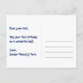 Carte Postale 41e Anniversaire: Bandes roses & Cœurs, Arc-en-cie (Dos)