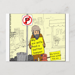 Carte Postale 427 ex femme meilleur avocat Cartoon