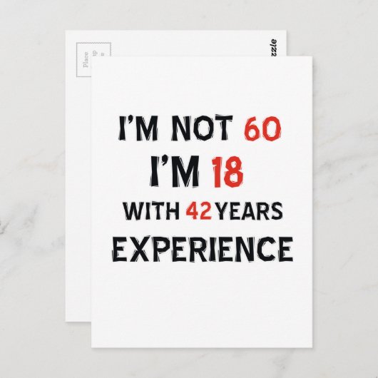 Carte Postale 42 ans (Devant / Derrière)