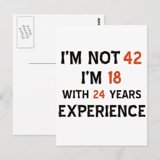 Carte Postale 42e anniversaire (Devant / Derrière)