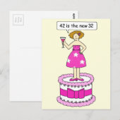 Carte Postale 42e anniversaire Humour pour elle 42 est le nouvea (Devant / Derrière)