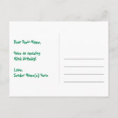 Carte Postale 42e Anniversaire – Motif de feux d'artifice amusan (Dos)