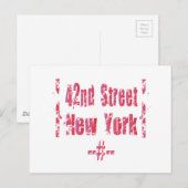 Carte Postale 42ème rue. (Devant / Derrière)