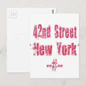 Carte Postale 42nd street. (Devant / Derrière)