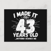 Carte Postale 43 ans drôle mème anniversaire 43e anniversaire (Devant)