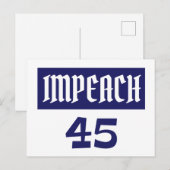 Carte Postale 45 anti-Trump (Devant / Derrière)