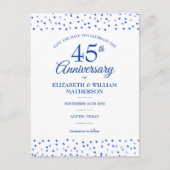 Carte Postale 45e 65e Anniversaire de Mariage Coeurs Save the Da (Devant)