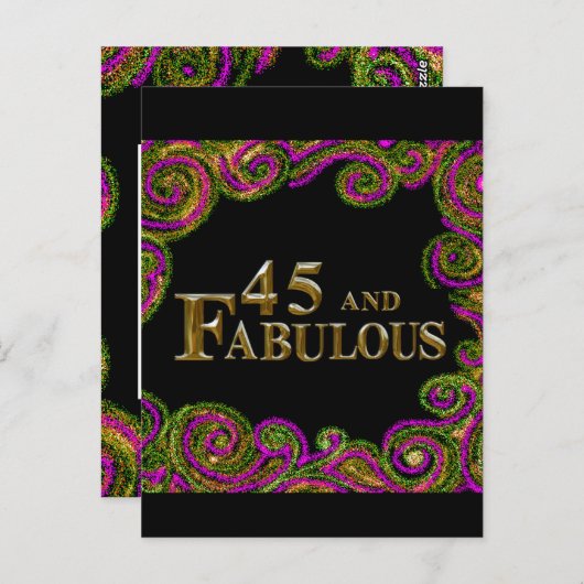 Carte Postale 45e anniversaire  (Devant / Derrière)