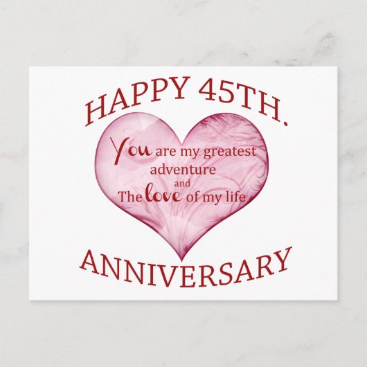 Carte Postale 45ème. Anniversaire (Devant)