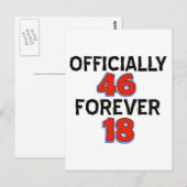 Carte Postale 46e anniversaire (Devant / Derrière)