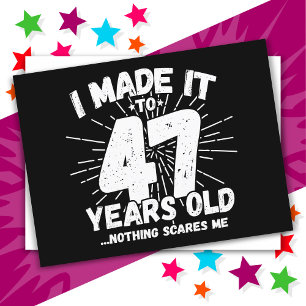 Carte Postale 47 Ans Sarcasme Mémé Drôle 47e Anniversaire