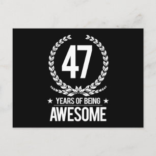 Carte Postale 47e anniversaire (47 ans d'être génial)