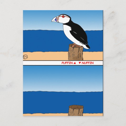 Carte Postale 487 Caricature de Puffin (Devant)