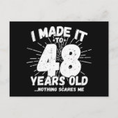Carte Postale 48 ans sarcasme mème drôle 48e anniversaire (Devant)
