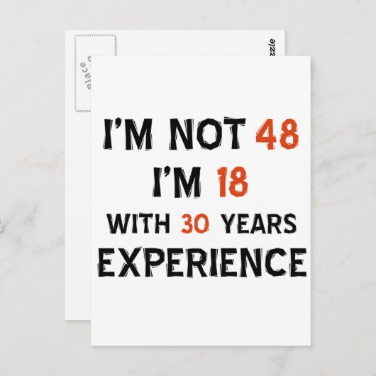 Carte Postale 48e anniversaire (Devant / Derrière)