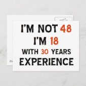 Carte Postale 48e anniversaire (Devant / Derrière)