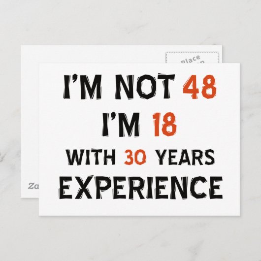 Carte Postale 48e anniversaire (Devant / Derrière)